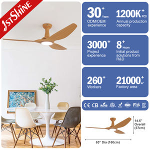 ไฟพัดลมเพดาน LED 1stshine ขายส่ง รีโมทคอนโทรลทองแดง ไฟพัดลมเพดาน LED - Product Image 3