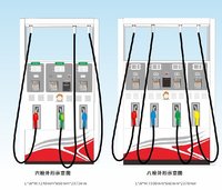 Dispensador de Combustible con 4 Boquillas, 4 Productos, Acero Inoxidable, 220V/380V, Precisión del 0.25%, con Pago con Tarjeta IC para Grandes Gasolineras