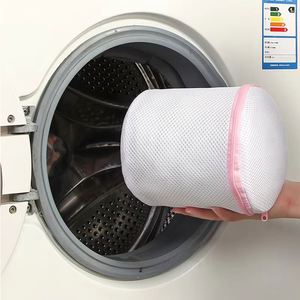 Portable Pink Reusable Polyester Fine Net Laundry Bag Woman Bra Clothes Organizer Washing Machines Travel Shoes Dirty <b>Basket</b> - Product Image 6