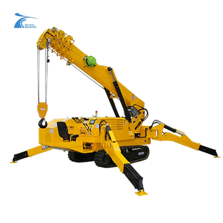 Nuevo diseño Crawler Mini construcción Spider Lifting Crane 5t mini grúa sobre orugas