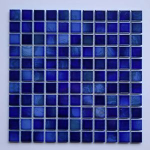 Nouveau producteur chine usine dégradé de couleur bleu brillant émaillé céramique mosaïque piscine carreaux de porcelaine - Product Image 4
