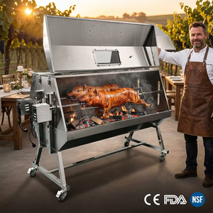 Asador de Doble Posición HDL03 para Fiestas y Barbacoas con Campana, Parrillas de Gas de Acero Inoxidable 304 de Grado Alimenticio, Pieza HDL04 HDL03 - Product Image 4