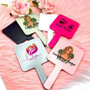 Wholesale OEM Handle Hand Plastic Pocket Mirror Handheld Vanity Makeup Mirrors Cosmetic Compact Mirrors - Product Image 1