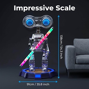 Estatua de Robot de Fibra de Vidrio Electrochapada al Vacío, Estilo Walle, Personaje de Película, Decoración para el Hogar, Artículo Coleccionable, Regalo - Product Image 5