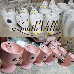 Lavabo in Ceramica Colorata di Alta Qualità, <span class=keywords><strong>Lavandino</strong></span> Singolo per Bambini, Lavabo a Colonna Autoportante per <span class=keywords><strong>Bagno</strong></span> - Product Image 5