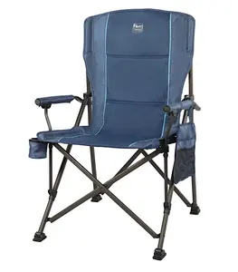Oversized Folding Camping Chair High Back Heavy Duty for Adults Support up to 400lbs with Cup Holder Side Pocket