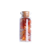 Bouteille de cristal naturel 20x50mm, bouteille à vœux en quartz rose, agate, améthyste, mini flacons de parfum
