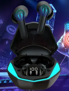 2022 Neueste verlustfreie HiFi-Stereo-LED-Digital anzeige effekte ändern Gaming Tws Headset JS18-Kopfhörer mit geringer Latenz