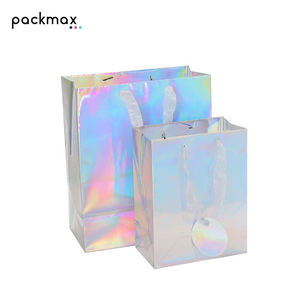 Bolsas de Papel de Arte Hechas a Mano de Alta Gama para Joyería, Cosméticos, Regalos, Ropa, Boutique, Empaque con Diseño Láser y Cinta, Supermercado - Product Image 1