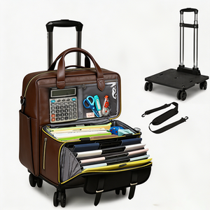 Bolsa de Maestra con Ruedas de Gran Capacidad, Carro Desmontable Multifuncional con Ruedas, Maleta de Tela Oxford - Product Image 3