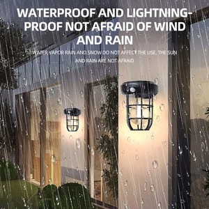 Nouvelle lampe murale solaire en tungstène, trois modes, extérieur, villa, jardin, cour, décoration étanche, lanterne à induction, petite lampe de nuit - Product Image 6