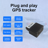 Dispositivo de seguimiento GPS 4G LTE OBD2 Plug and Play con software de monitoreo en tiempo real Alarma de exceso de velocidad para automóvil