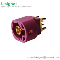 Connettore Fakra H Violet/4003 HSD Femmina per Montaggio su PCB a 4 Pin per Autoradio