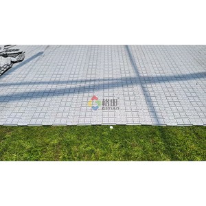 Rollo de suelo antideslizante de plástico Alquiler temporal Piso de tienda de campaña blanco para protección de césped para eventos de conciertos al aire libre - Product Image 2