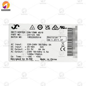 Module redresseur Eltek <span class=keywords><strong>RECTIVERTER</strong></span> 230/1500 48/0 Neuf Original 241123.102 Alimentation Télécom 220-240VAC 43-58VDC Intégré - Product Image 6