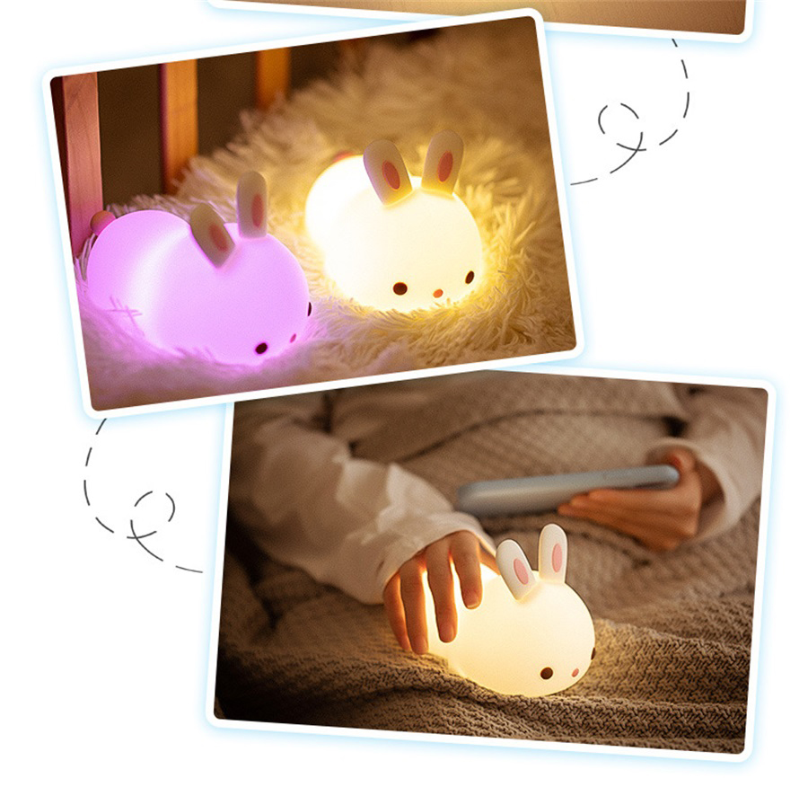 USB rechargeable cat silicone night light touch sensor LED lamp of bedroom the head of a bed with remote control children gifts