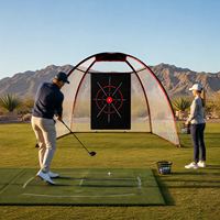 Filet d'entraînement de golf 320x210cm avec cible, filet de frappe en tissu Oxford 210D en polyester pour le driving et le chipping