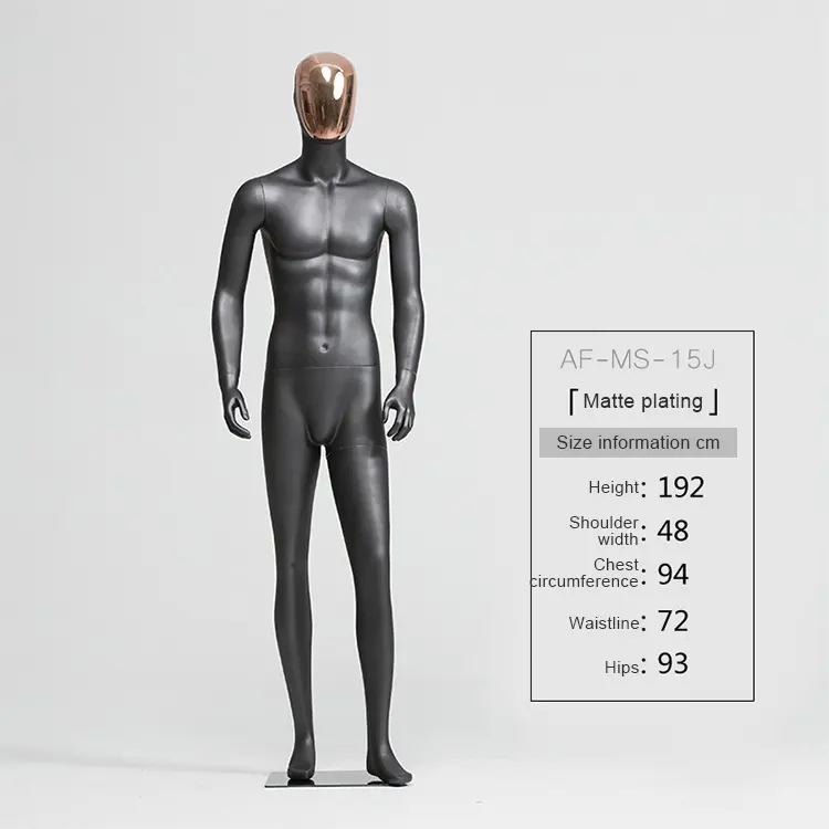 Male Tailoring Mannequin Fashion Black Whole Body Male Model Muscle Men Mannequin