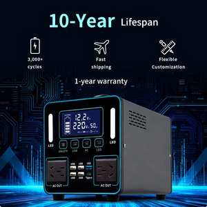 야외 300W-2400W 192Wh Lifepo4 리튬 배터리 태양 전지 패널 태양열 발전기 캠핑 휴대용 전원 순수 사인파 - Product Image 2