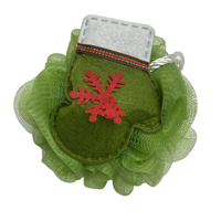 Série de poupées de Noël : Boule de bain écologique certifiée en PE, éponge exfoliante pour le corps, élimination des odeurs/déshumidification