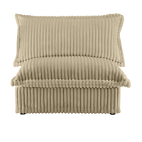 [Stock US] Canapé simple sans accoudoirs en velours côtelé - 3 couleurs expédiées depuis l'entrepôt local US, prise en charge de la livraison directe d'une seule pièce