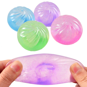 Juguetes Blandos de TPR con Forma de Dumpling, con Purpurina y Lentejuelas de Cristal, Bolas Antiestrés Coloridas, Juguetes para Apretar, Juguete para Aliviar el Estrés - Product Image 3