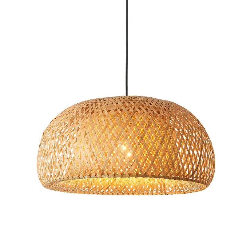 Stile asiatico in rattan coperta luce paralume moderno Lampadario Di Bambù luce del pendente