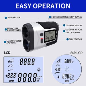 फैक्टरी मूल्य टेलीस्कोप लेजर रेंजफाइंडर पोर्टेबल 6x मैग्निफिकेशन लेजर रेंजफाइंडर और गोल्फ के लिए - Product Image 4