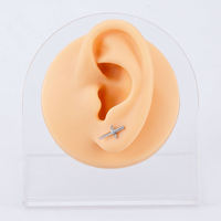 Piercing F136 G23 en Titane Mini Épée Incrustée de Zircone Cubique, à Filetage Interne et Dos Plat, pour Oreille, Lèvre, Nez, Bijou de Piercing, Cadeau de Mariage