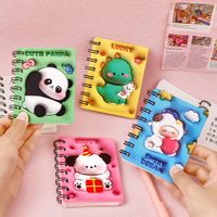 Cuaderno Espiral 3D Creativo con Diseño de Dibujos Animados, para Estudiantes de Primaria y Jardín de Infancia, Diseño de Animales Lindos, Papelería Infantil, Regalo