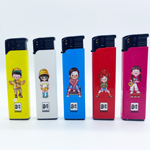 2024 nouveau produit rechargeable briquet électronique Jet bouffée briquet torche électrique en plastique briquet impression personnalisée - Product Image 5