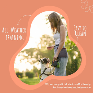 Pochette à friandises <span class=keywords><strong>pour</strong></span> chien NiBao <span class=keywords><strong>pour</strong></span> l'entraînement, sac à friandises en cuir premium et <span class=keywords><strong>toile</strong></span> <span class=keywords><strong>cirée</strong></span> avec double fermeture magnétique et clips <span class=keywords><strong>pour</strong></span> ceinture - Product Image 6
