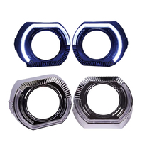 Projecteurs LED Angel Eye Halo Rings IDISON BS30 Crystal 3 pouces avec couvercle optique 5D, lentille de projecteur 12V pour voitures et SUV de style BMW