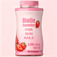 Gummies pour cheveux, peau et ongles Bioint, compléments alimentaires pour la croissance des ongles, cheveux avec vitamines C et E
