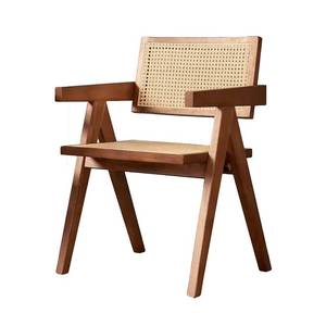 Wholesale Cheap Price Restaurant Armchair Ash <b>Black</b> Cane Wood <b>Dining</b> Room <b>Chairs</b> With Rattan Seat - Product Image 4