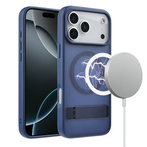 Étuis de téléphone à béquille magnétique pour iPhone 17 16 15 Pro Max Premium Invisible Metal Bracket Phone Cover pour iPhone 17 Air - Product Image 3