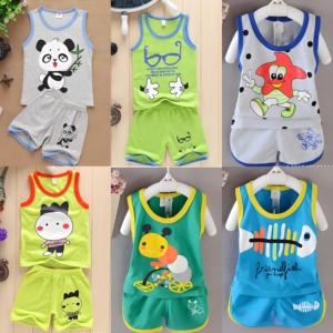 Conjuntos de Ropa de Algodón para Niñas de Verano, Surtido Aleatorio, Venta al por Mayor, Trajes para Bebés y Niños Pequeños, Ropa de Manga Corta para Niños, Excedentes de Fábrica - Product Image 6