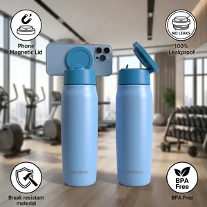 Support magnétique pour téléphone, gourde de sport en acier inoxydable 304 de 750 ml, compatible MagSafe, avec couvercle trépied, bouteille d'eau isotherme sous vide 12-24 - Product Image 1