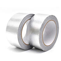 Ruban adhésif en aluminium noir mat pour conduits CVC, 50 mm x 50 m, auto-adhésif, imperméable, résistant à la chaleur, isolation de tuyaux, fabricant