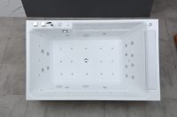 Baignoire moderne en acrylique Whirlpool avec fonction massage, spa pour 2 personnes, autoportante, pour salle de bain et hôtel/appartement, certifiée CE