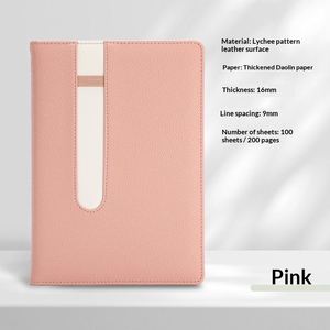 Wholesale Promotion PU Leather <b>A5</b> 20 Sheet Weekly Planner Notebook Personalized Letterpress Printed <b>Diary</b> Handmade Modern Black - Product Image 4