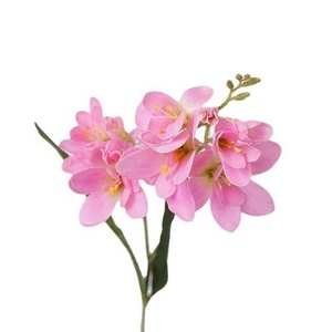 <span class=keywords><strong>Freesia</strong></span> de fleurs artificielles au toucher réel en latex de haute qualité pour la décoration intérieure - Product Image 1