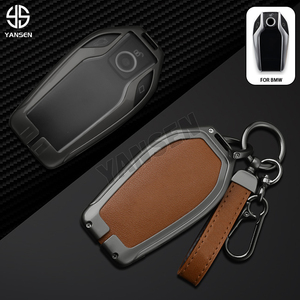 Funda protectora de cuero de aleación para llave, llavero con logotipo para <span class=keywords><strong>BMW</strong></span> serie 5 <span class=keywords><strong>7</strong></span>, G11, G12, G30, G31, G32, i8, I12, I15, G01, X3, G02, X4, novedad de 2023 - Product Image 6
