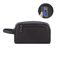 Tas Clutch Kulit Asli Pria Bisnis Anti Maling Kunci Sidik Jari Portabel Tahan Air