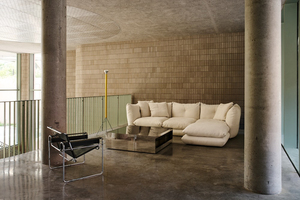 Modern Italian Design Stacked <b>Pillow</b> <b>Sofa</b> Luxury Modular Soft Upholstered Couch for Villa Living Room - Product Image 2
