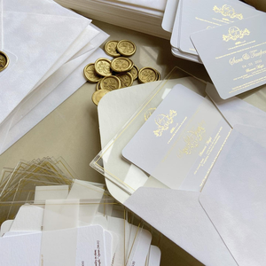 Tarjetas de invitación de boda de lujo de alta calidad, sobre de terciopelo, <span class=keywords><strong>hojas</strong></span> de papel texturizado para eventos corporativos, boda, Día de San Valentín - Product Image 2