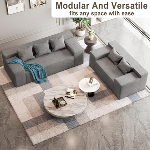 Customized One-Piece Foam <b>Sofa</b> Square High-Density Upholstered Living Room Furniture - Product Image 3