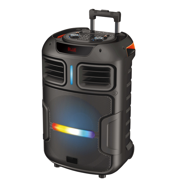 Best Sell 15 Inch Trolley Party Speaker with Mic Powerful 40W Trolley Speaker for Active Wireless Karaoke Speaker High Quality
