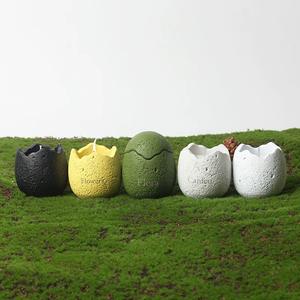 Taza de aromaterapia de vela no porosa de cactus de interior en maceta de cemento de cáscara de huevo estilo Ins - Product Image 4
