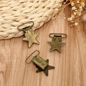 Attache-sucette en alliage de zinc en forme d'ours argenté 25 mm, attache-sucette pour bébé, attache-sucette, accessoire d'alimentation pour nourrissons, attaches pour vêtements - Product Image 6